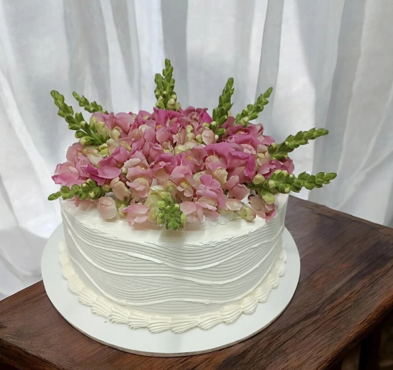 Romance em Flores, bolo de casamento